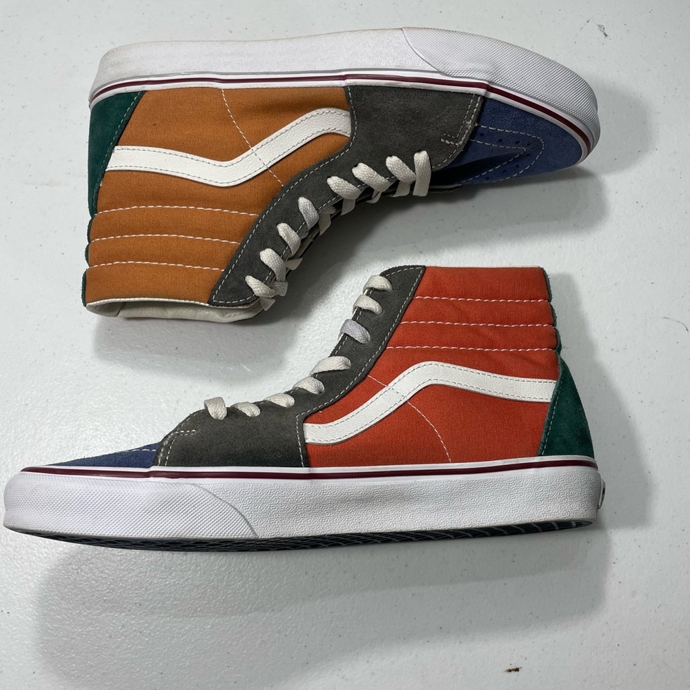 Vans Men's Blue and Gray High-Top Sneakers Size 9.5 Women’s 11 SB-40 - Picture 6 of 9